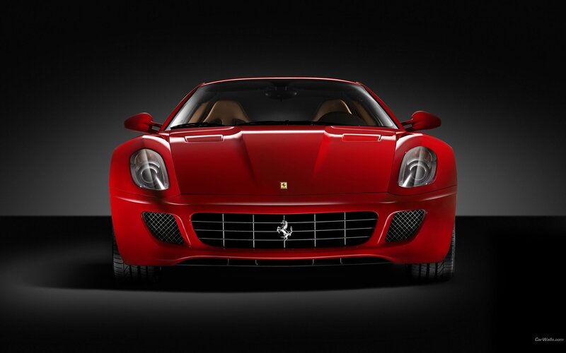 Red Ferrari sports car