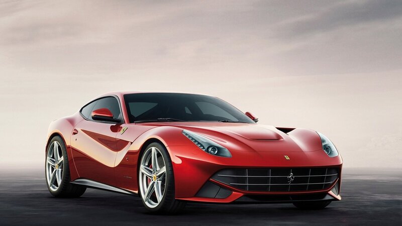 Red Ferrari sports car