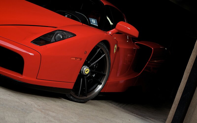 Red Ferrari sports car