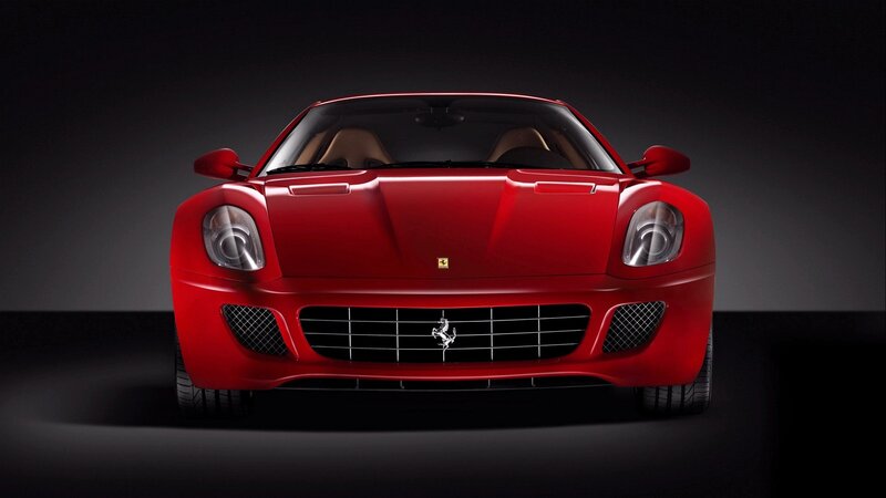 Red Ferrari sports car