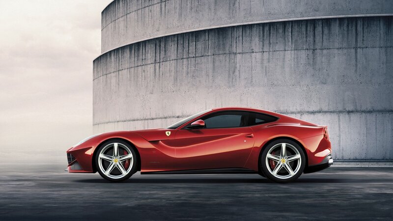 Red Ferrari sports car