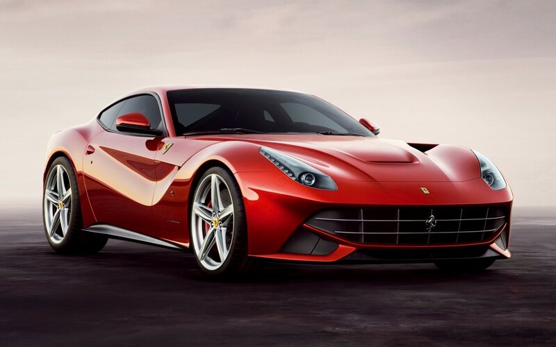 Red Ferrari sports car