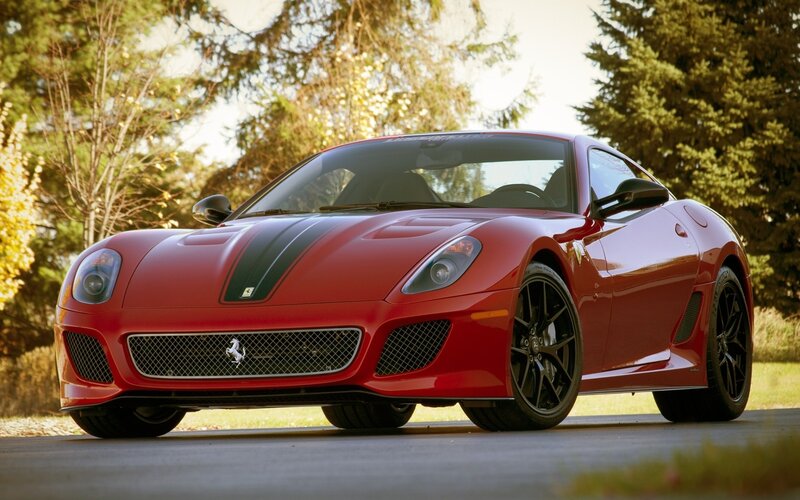 Red Ferrari sports car