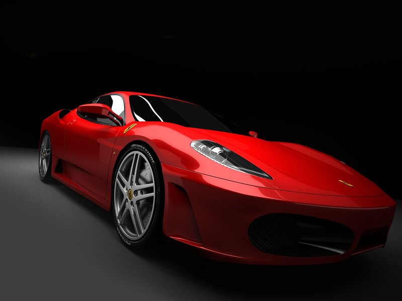 Red Ferrari sports car