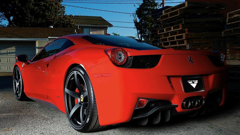 red ferrari sports car