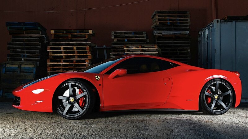 Red Ferrari sports car
