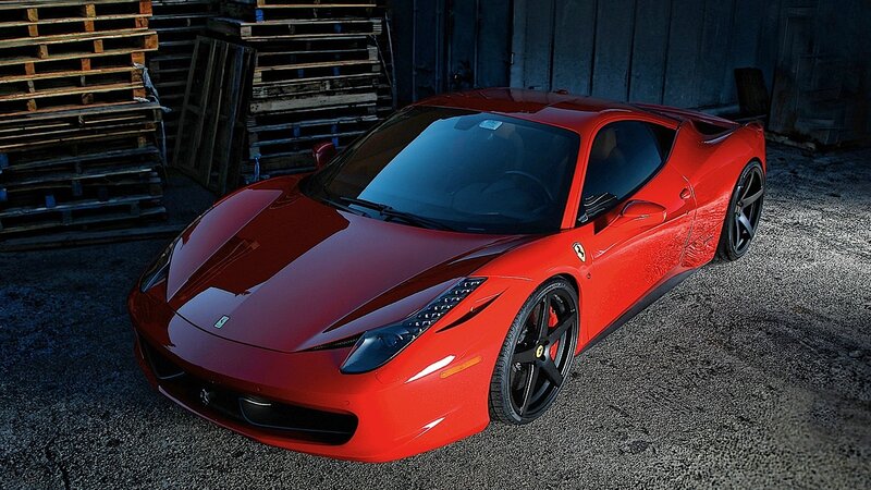 Red Ferrari sports car