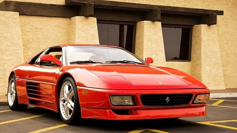 Red Ferrari sports car