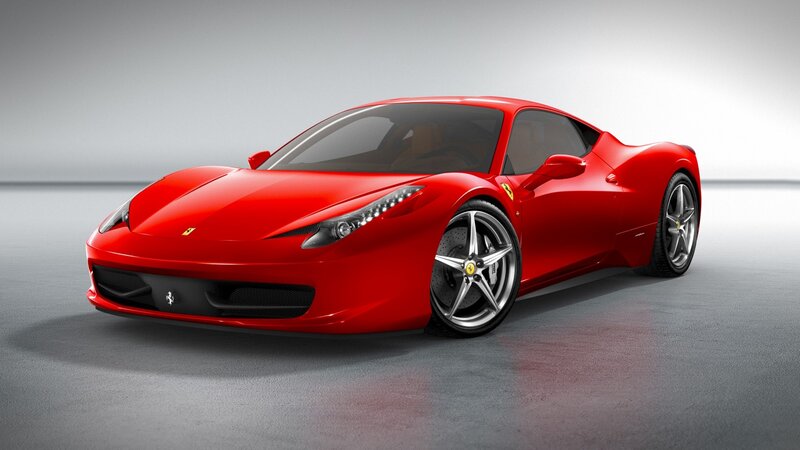 Red Ferrari sports car