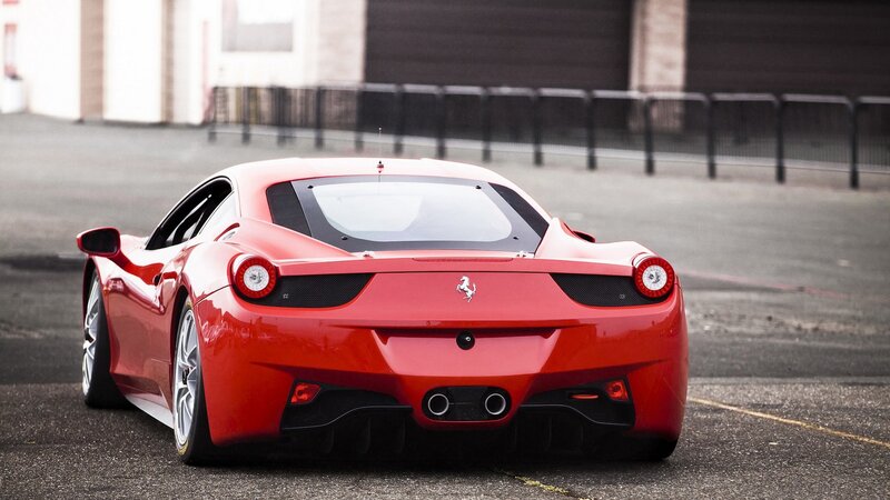 Red Ferrari sports car