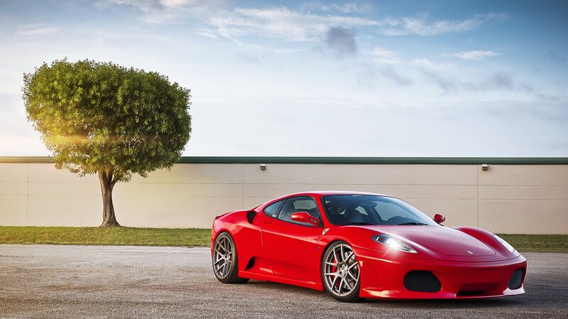 Red Ferrari sports car