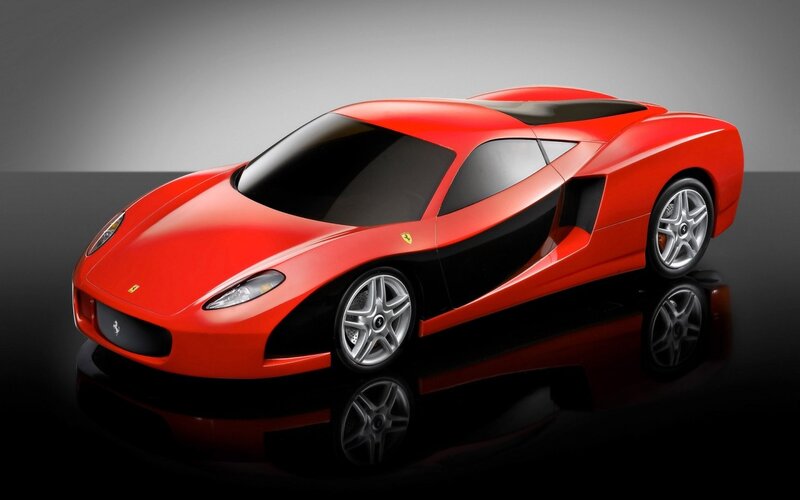 Red Ferrari sports car