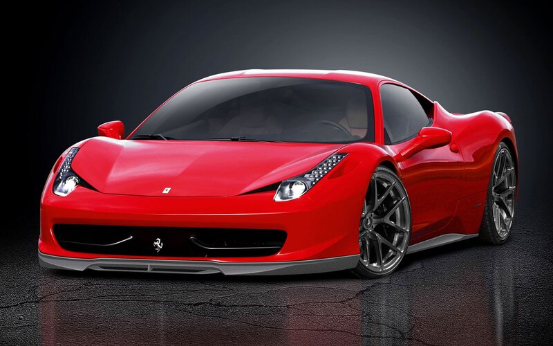 Red Ferrari sports car