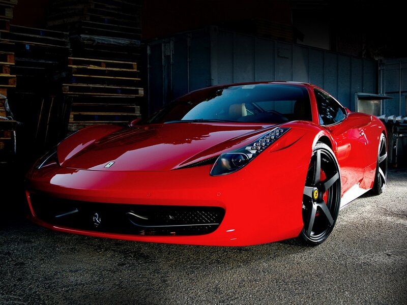 Red Ferrari sports car