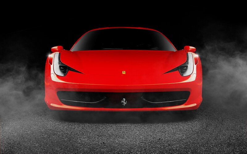 Red Ferrari sports car