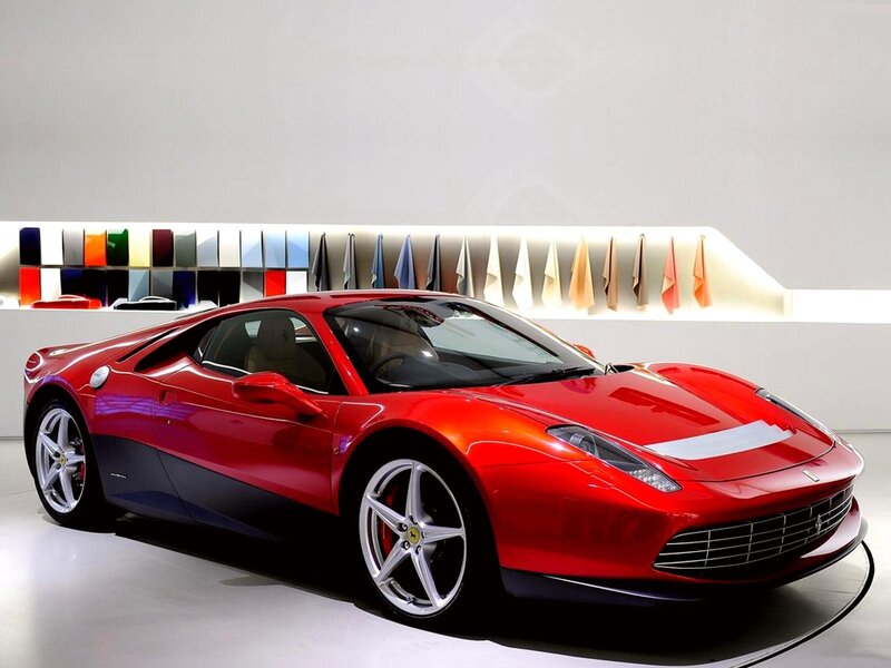 Red Ferrari sports car