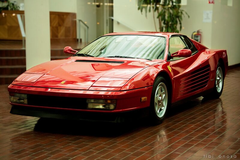 Red Ferrari sports car