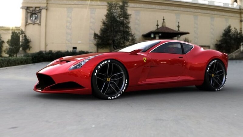 red ferrari sports car