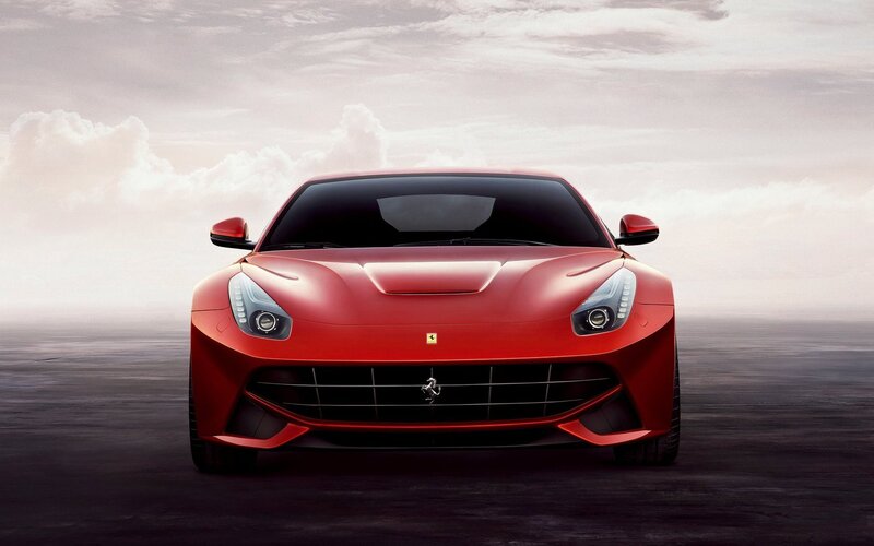 Red Ferrari sports car