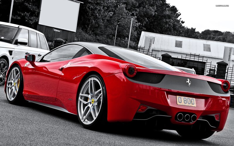 Red Ferrari sports car