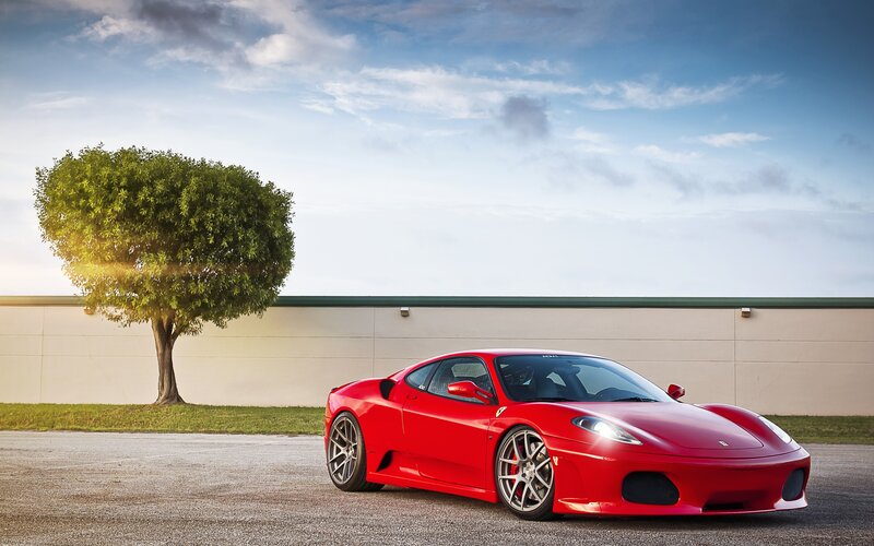 Red Ferrari sports car