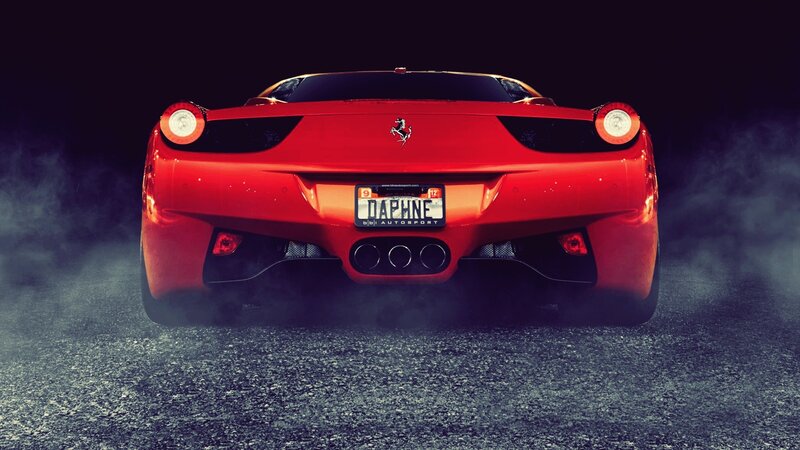 red ferrari sports car