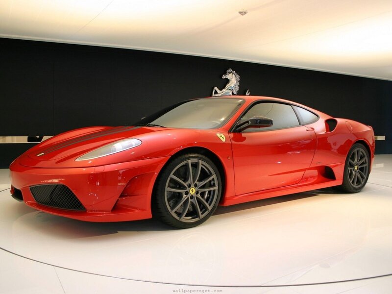 Red Ferrari sports car