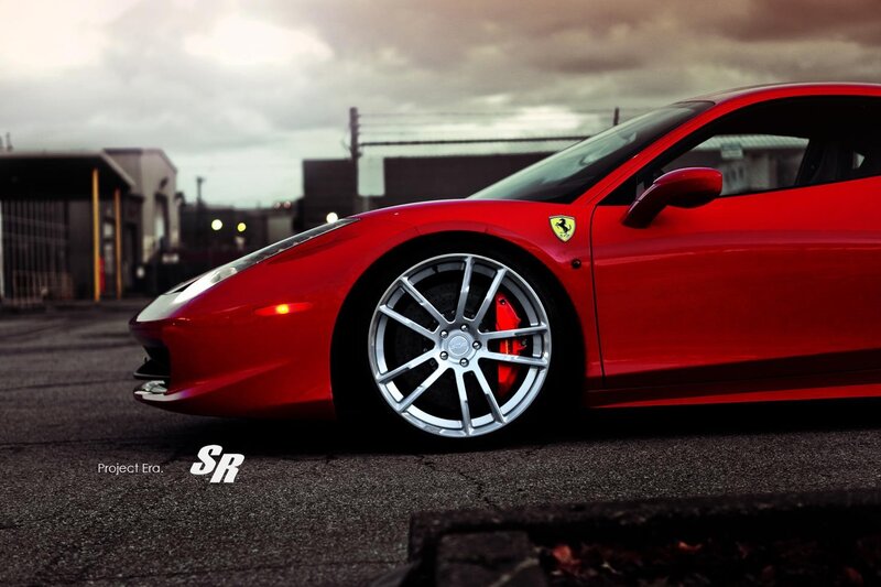 Red Ferrari sports car