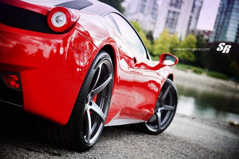 Red Ferrari sports car