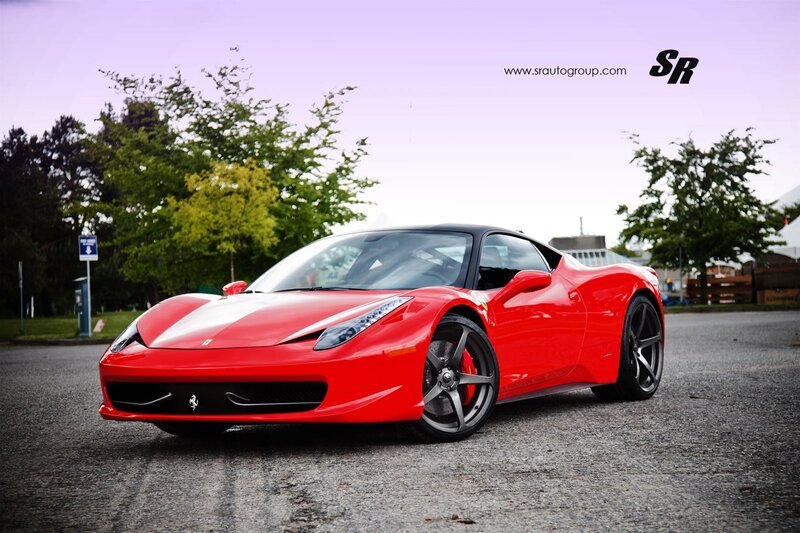 Red Ferrari sports car