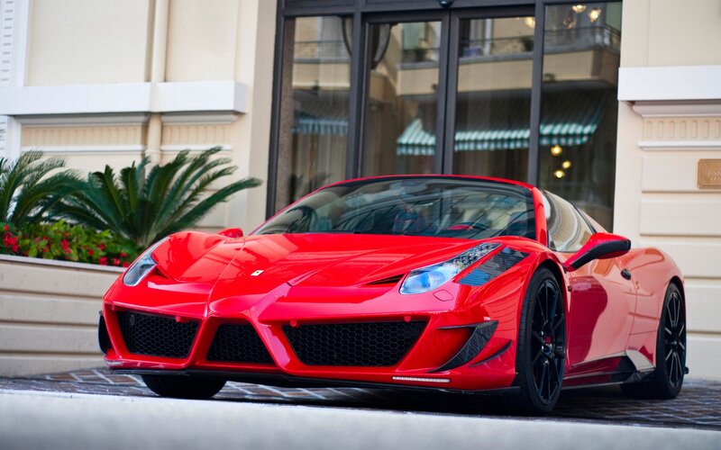 Red Ferrari sports car
