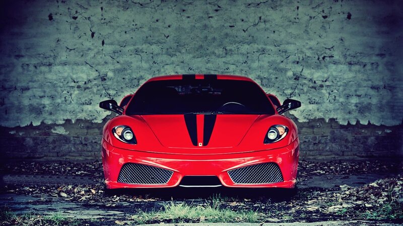red ferrari sports car