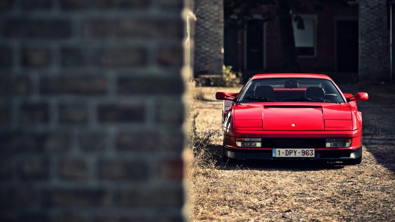 Red Ferrari sports car