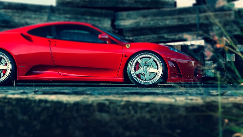 red ferrari sports car