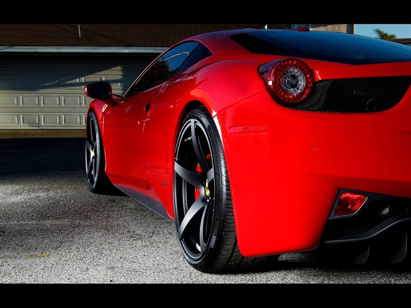 Red Ferrari sports car