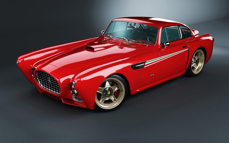 Red Ferrari sports car