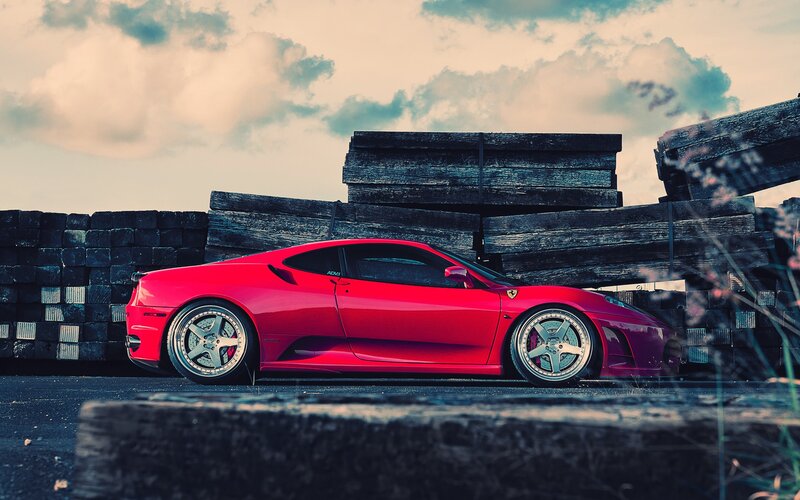 red ferrari sports car