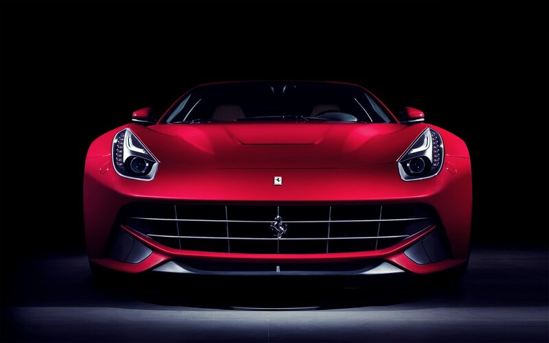 Red Ferrari sports car