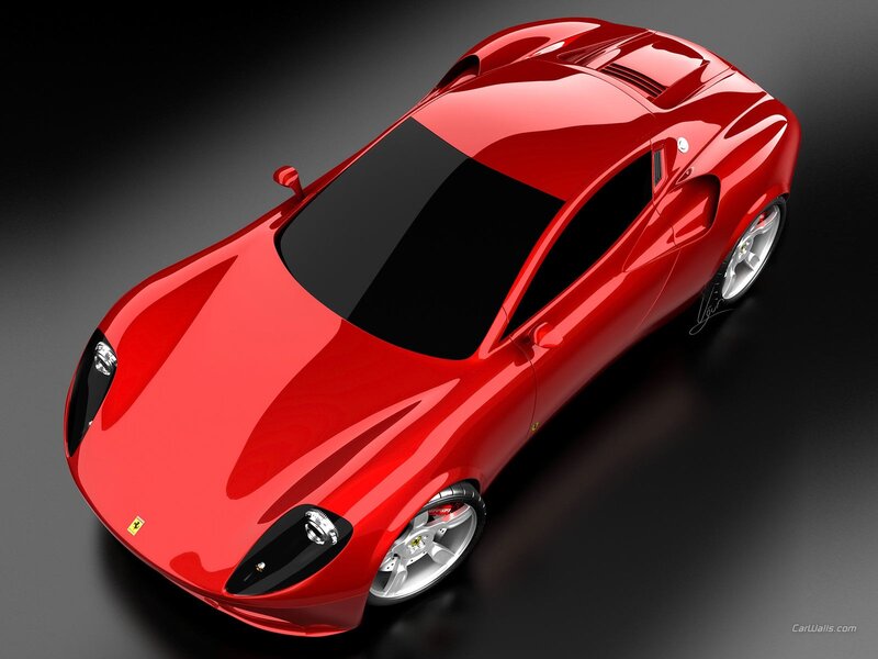 Red Ferrari sports car