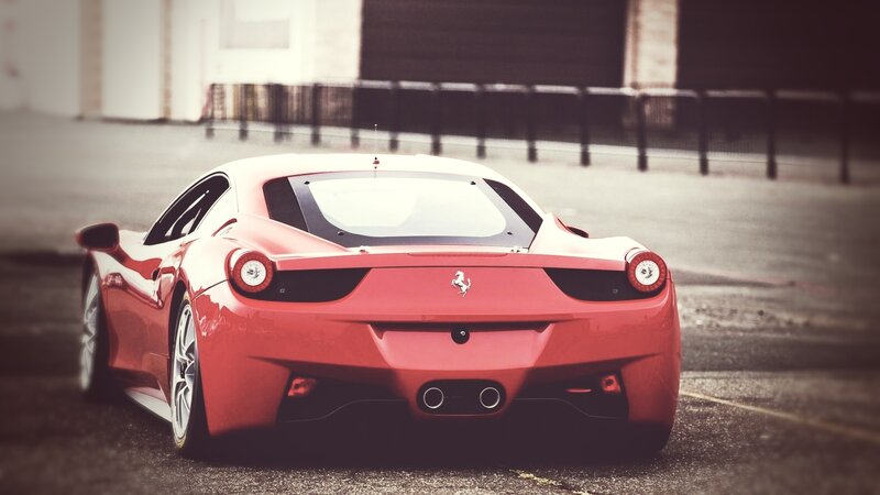 Red Ferrari sports car