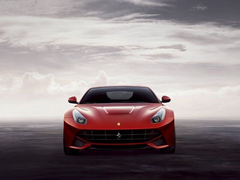 Red Ferrari sports car