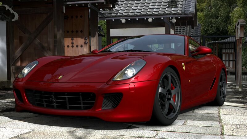 Red Ferrari sports car