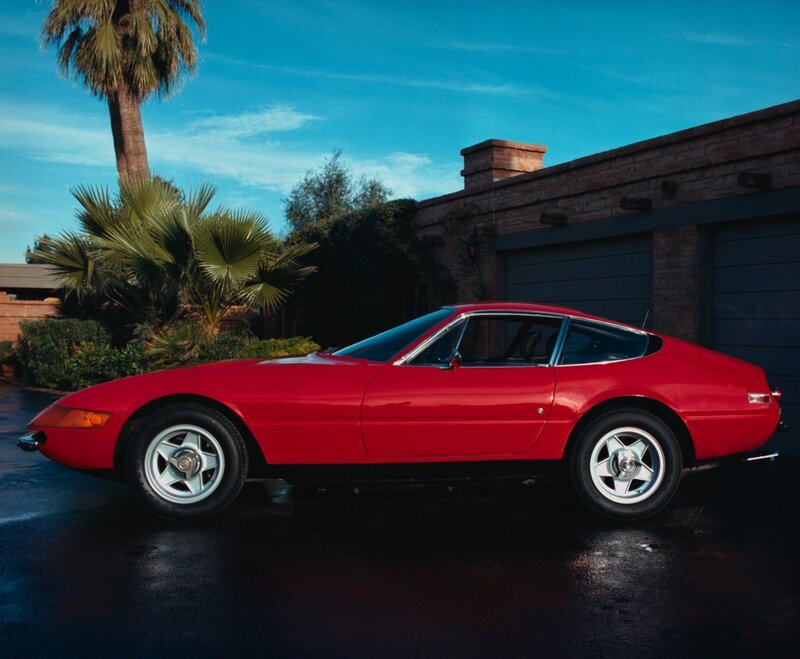 Red Ferrari sports car