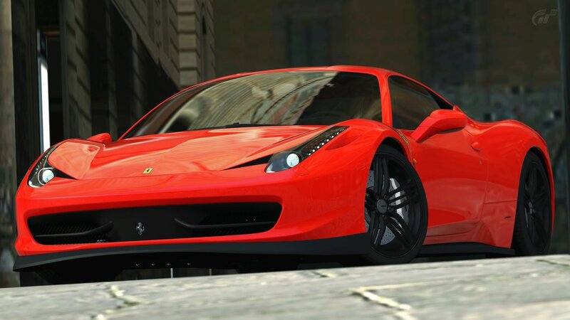 red ferrari sports car