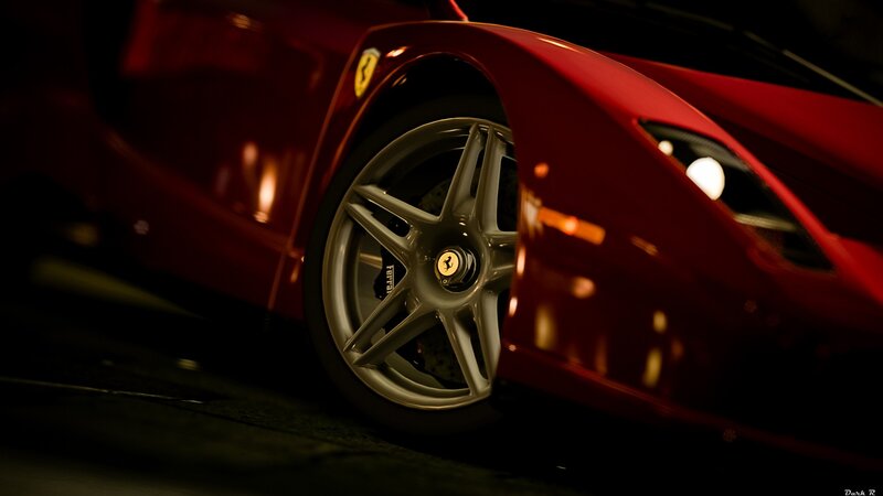 red ferrari sports car