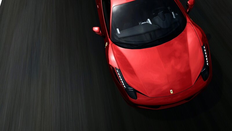 red ferrari sports car
