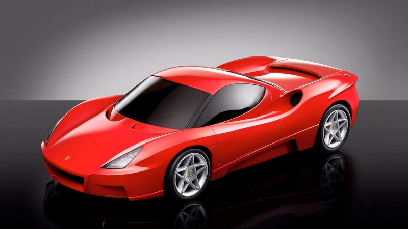 Red Ferrari sports car