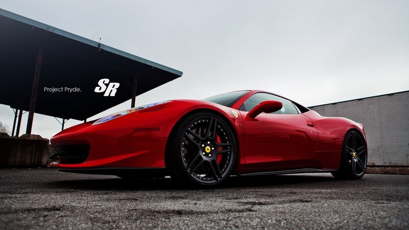 Red Ferrari sports car