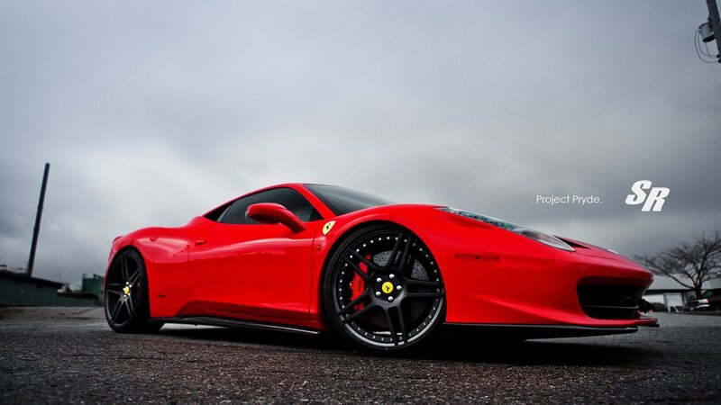 Red Ferrari sports car