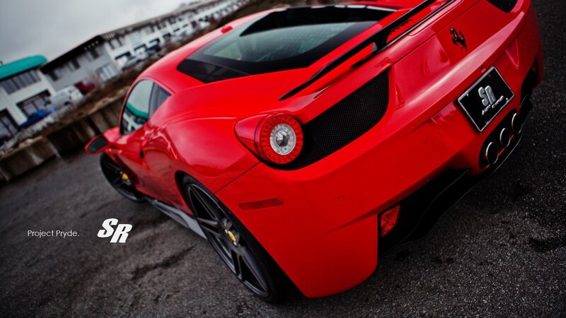 red ferrari sports car